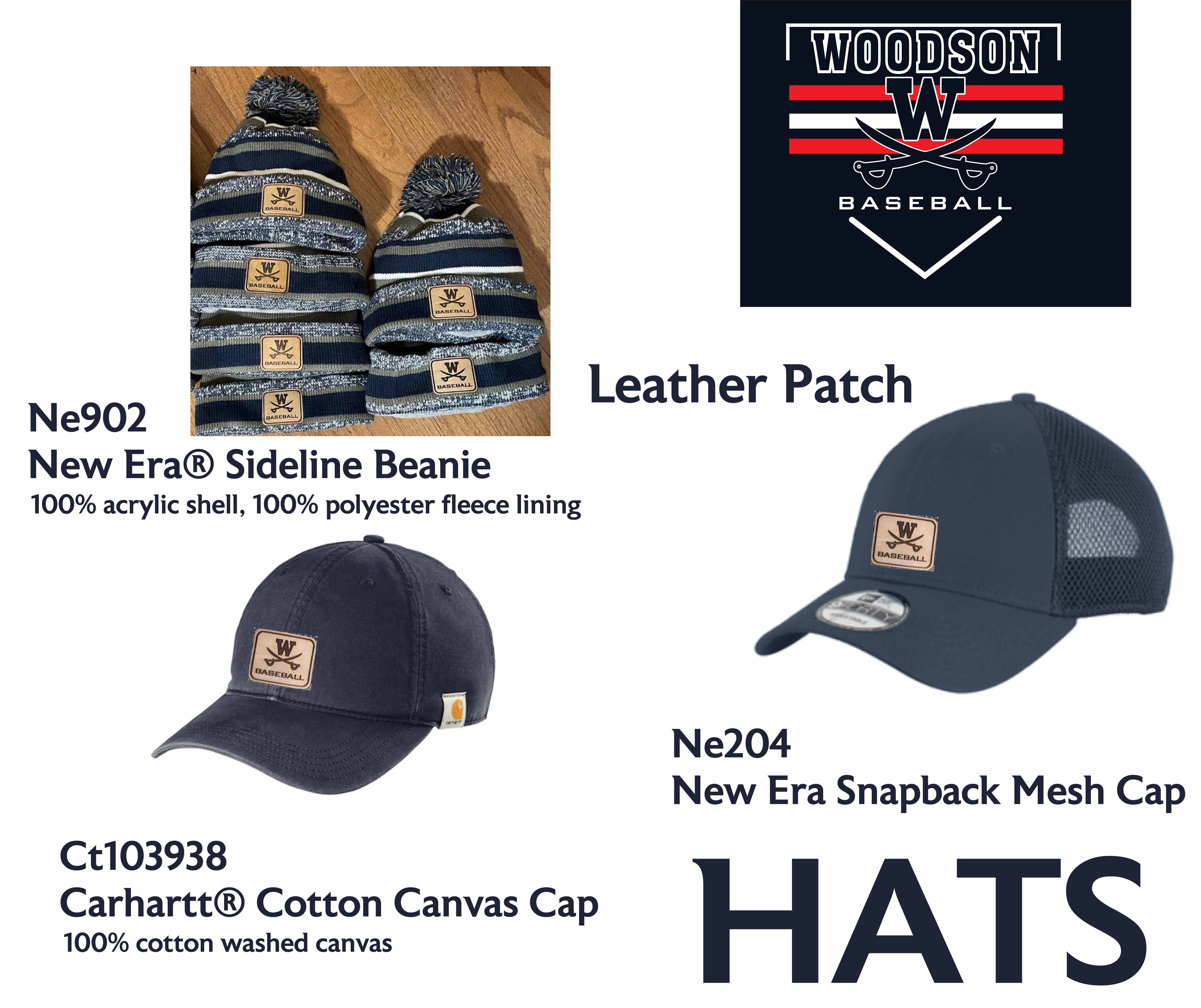 Woodson Baseball Hats GameRoomGuy